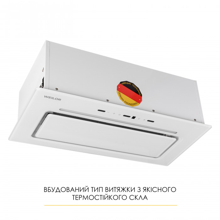 Вытяжка полновстраиваемая WEILOR LUMINA WBG 65 WHITE