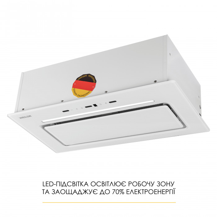 Вытяжка полновстраиваемая WEILOR LUMINA WBG 65 WHITE