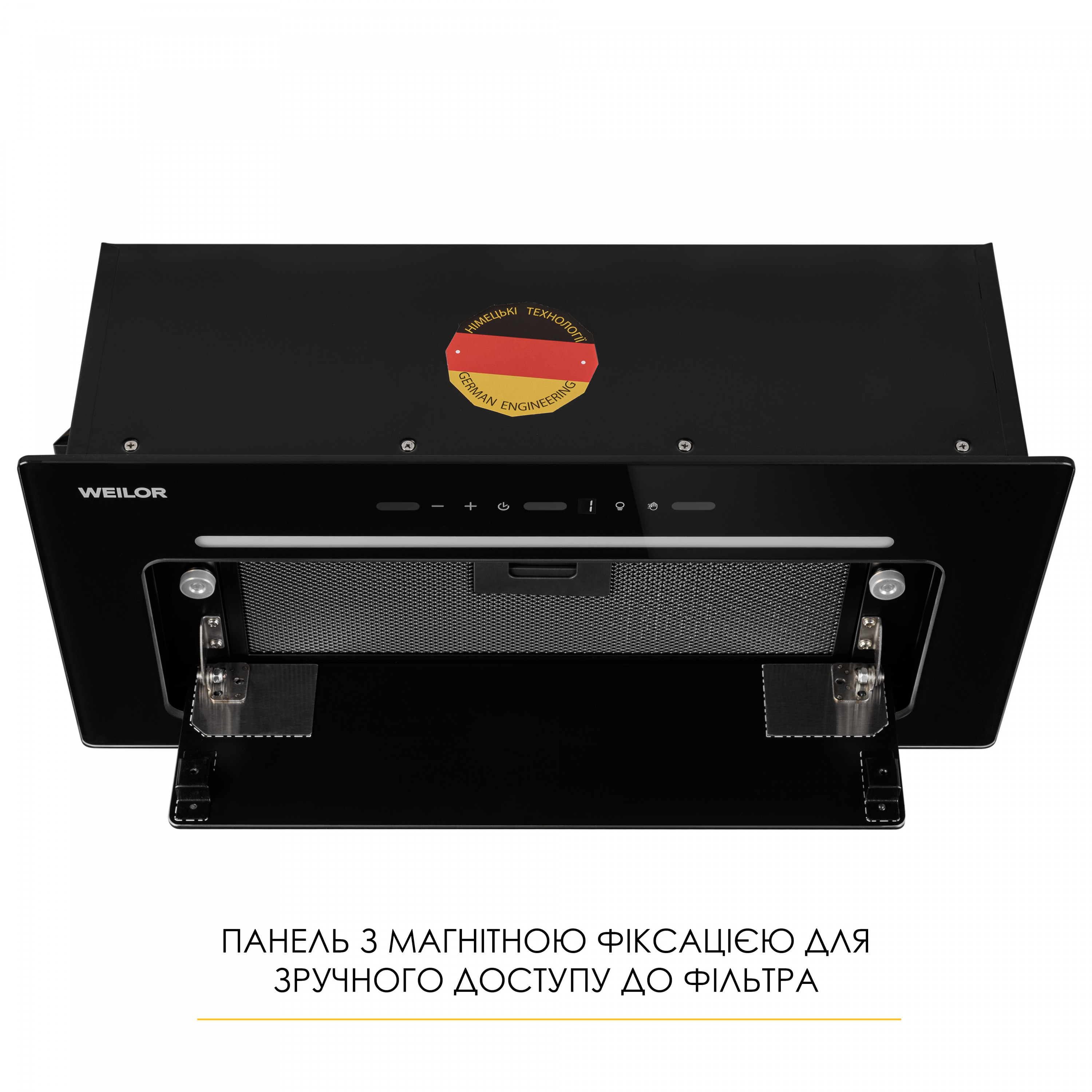 Витяжка повновбудована WEILOR LUMINA WBG 68 BLACK - зображення 10