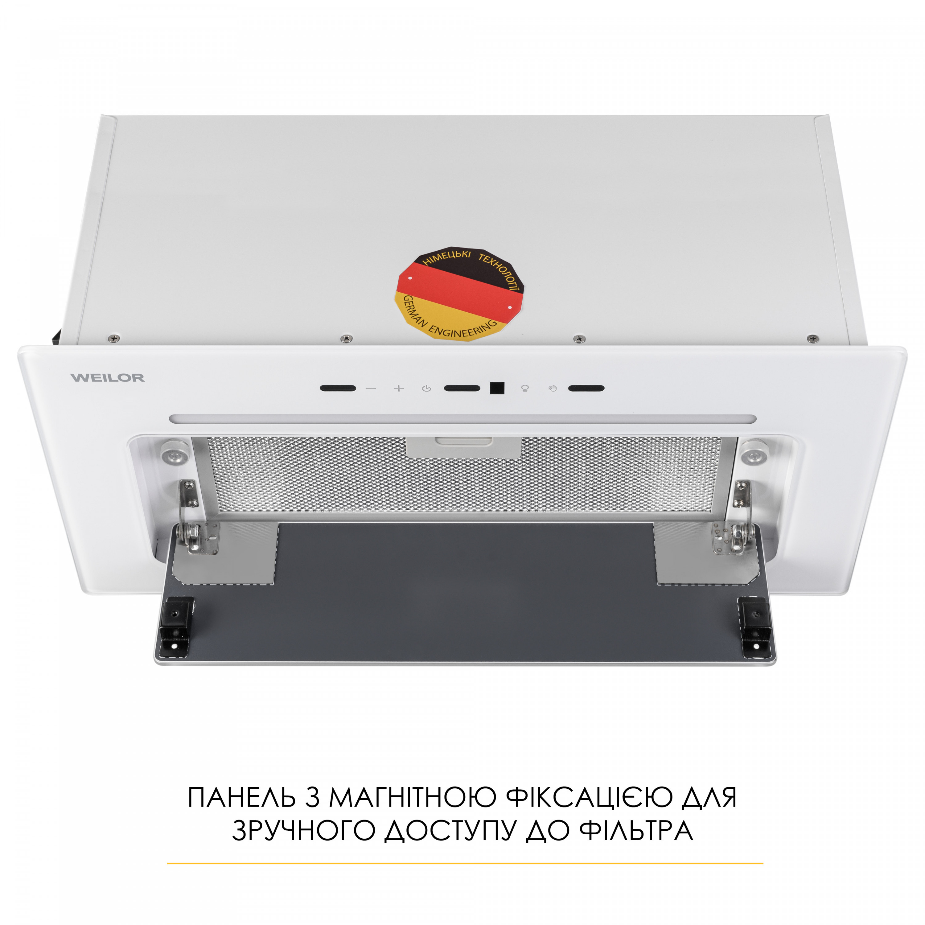 Витяжка повновбудована WEILOR LUMINA WBG 68 WHITE - зображення 10