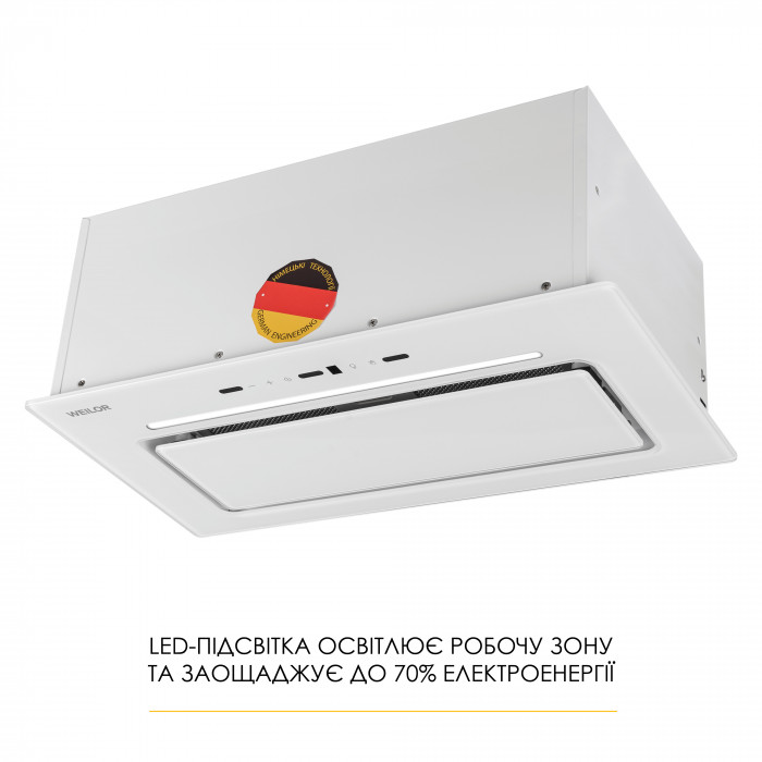 Вытяжка полновстраиваемая WEILOR LUMINA WBG 68 WHITE