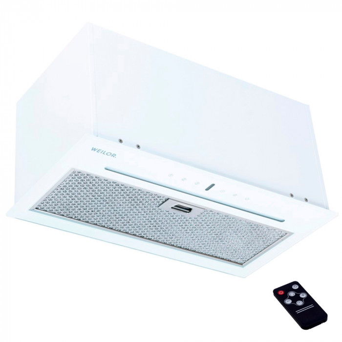 Вытяжка полновстраиваемая WEILOR PBSR 52301 GLASS WH 1100 LED Strip