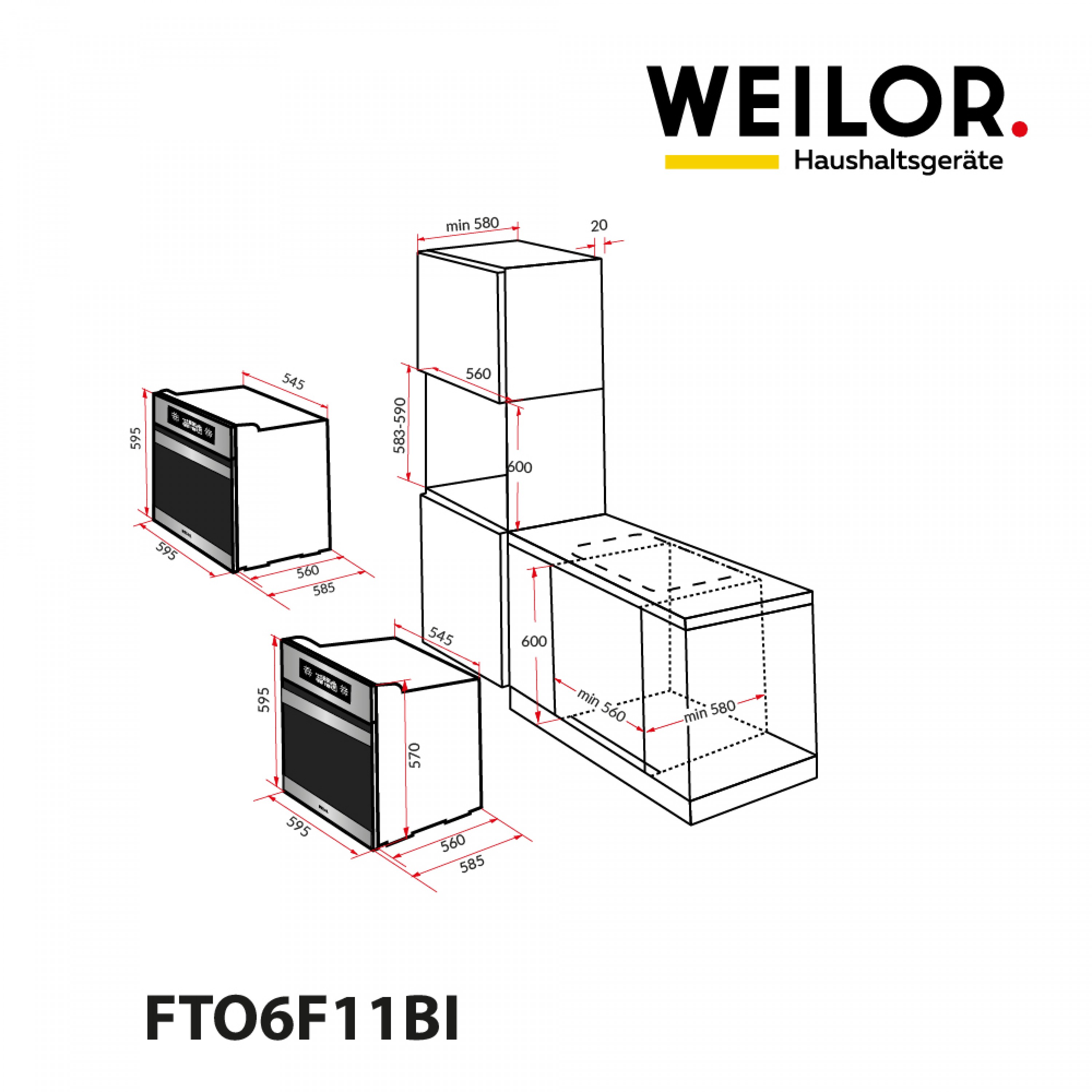Духовка WEILOR FTO6F11BI - зображення 22
