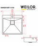Мийка кухонна нержавіюча сталь WEILOR IMMER WRT 5750 - зображення 8