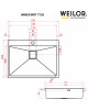 Мийка кухонна нержавіюча сталь WEILOR IMMER WRT 7750 - зображення 11