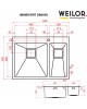 Мийка кухонна нержавіюча сталь WEILOR IMMER WRT DB6950 - зображення 9