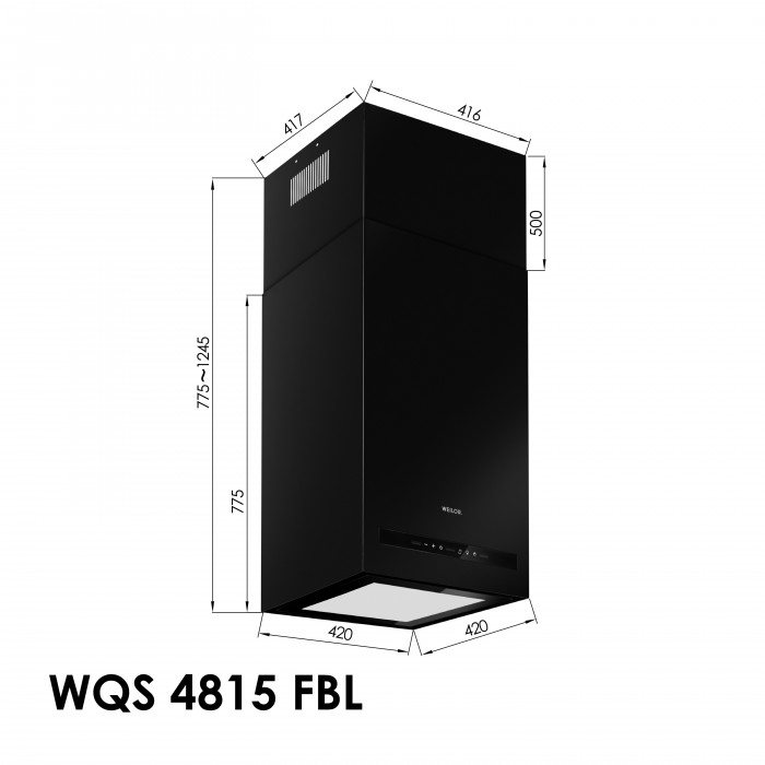 Вытяжка островная Weilor WQS 4815 FBL
