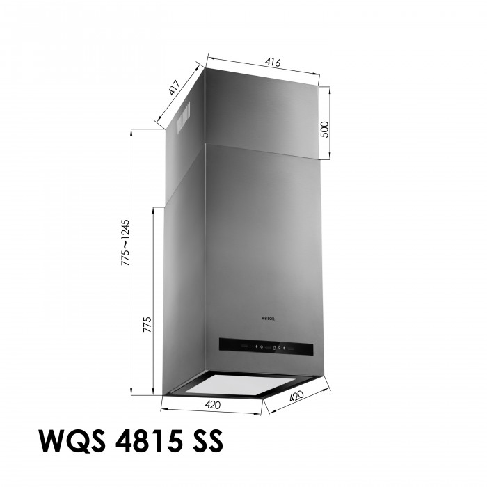 Вытяжка островная Weilor WQS 4815 SS