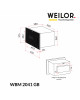 Вбудована мікрохвильова піч WEILOR WBM 2041 GB - зображення 15