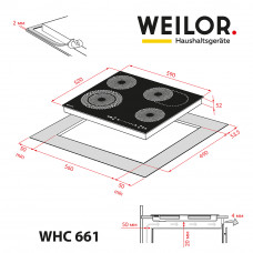 Поверхня склокерамічна WEILOR WHC 661 BLACK