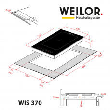 Поверхня індукційна Domino WEILOR WIS 370 BLACK