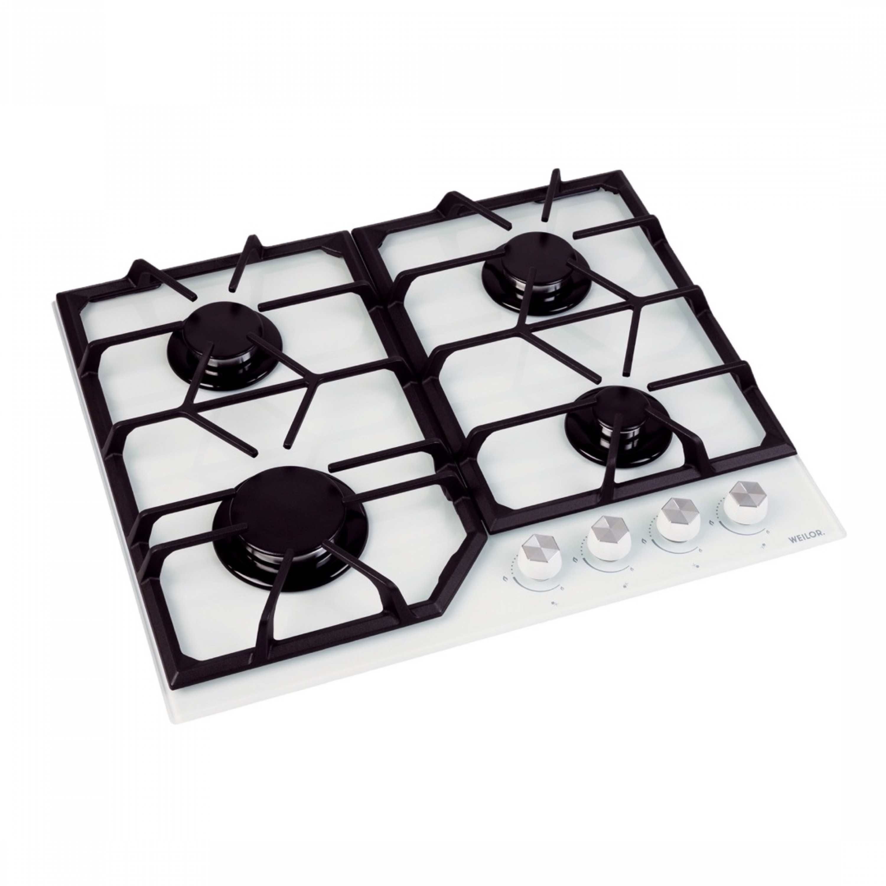 Поверхня газова на склі WEILOR GG 604 WH - зображення 3