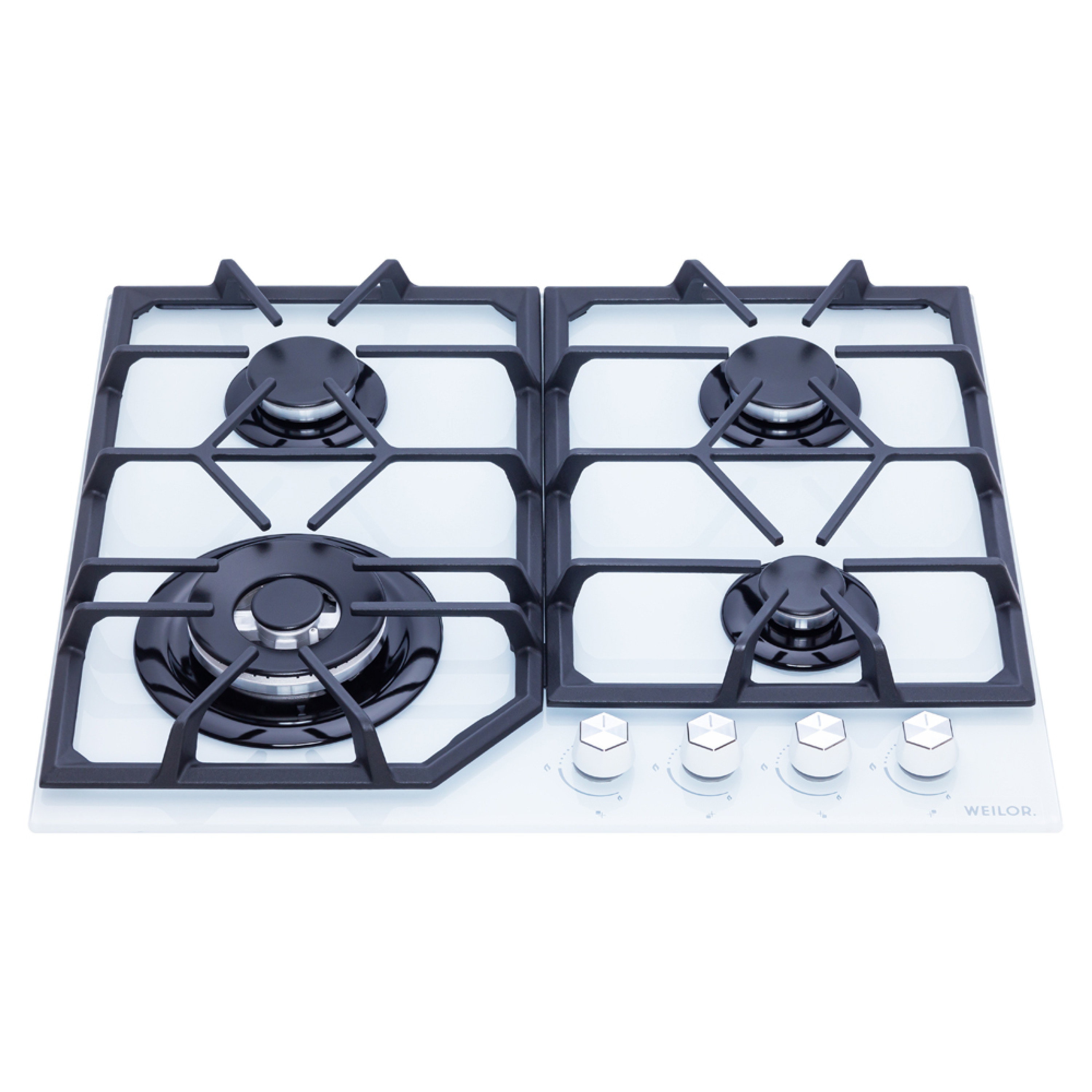 Поверхня газова на склі WEILOR GG W 604 WH - зображення 2