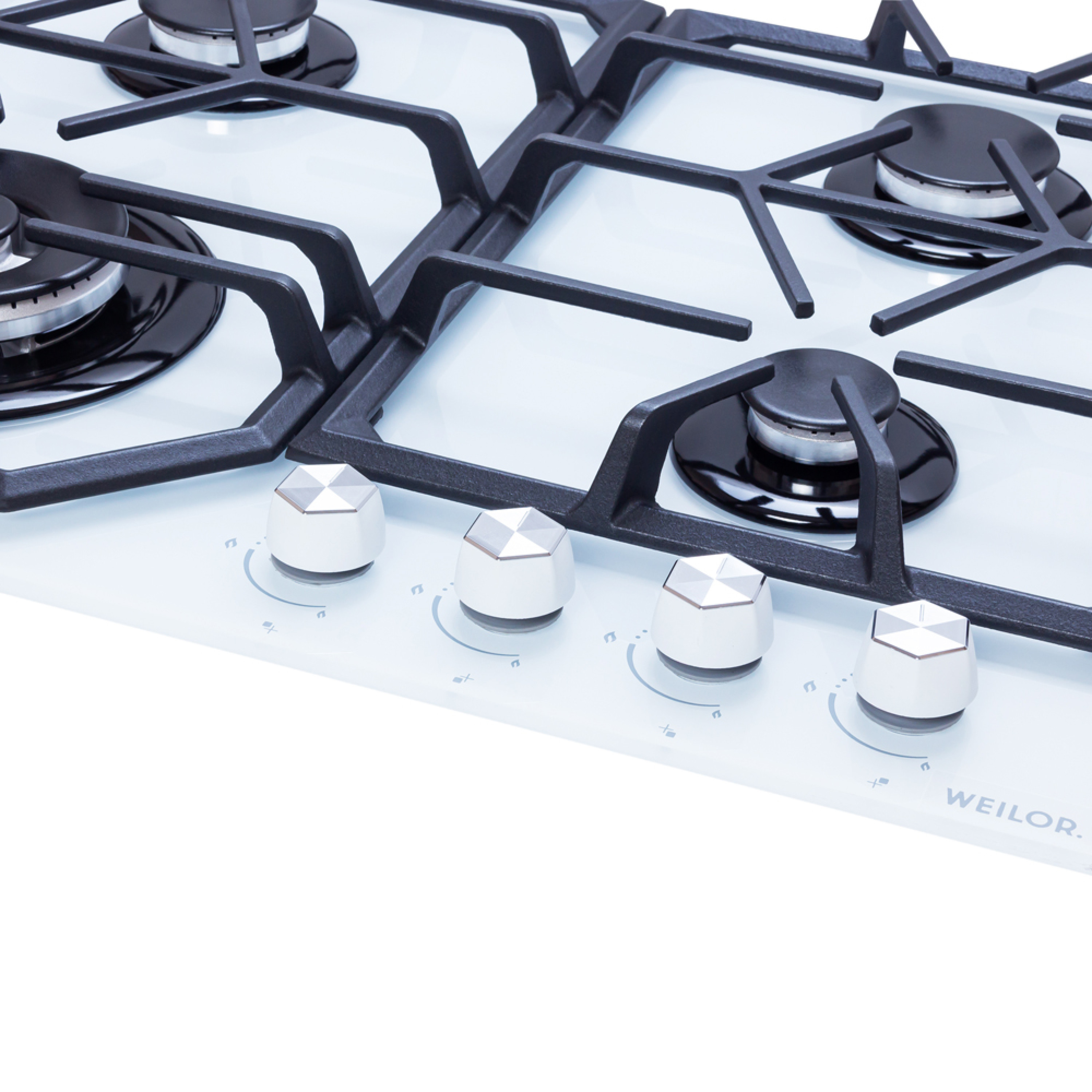 Поверхня газова на склі WEILOR GG W 604 WH - зображення 4