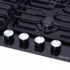 Поверхность газовая на стекле WEILOR GG W 624 BL
