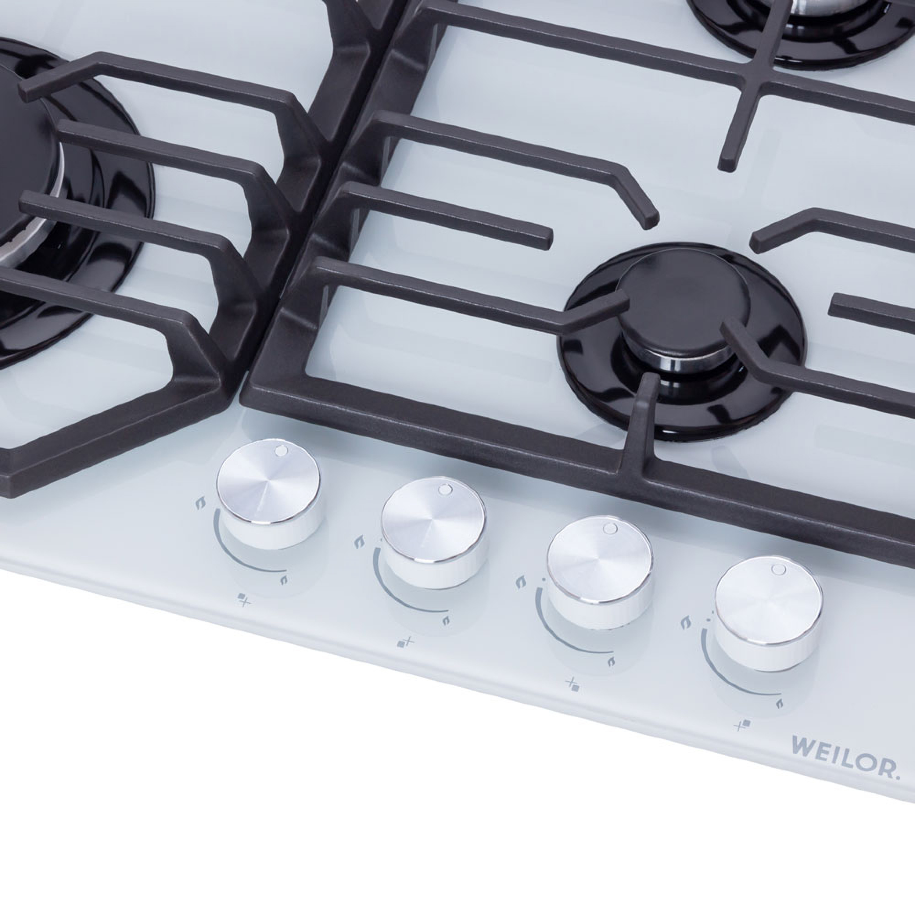 Поверхня газова на склі WEILOR GG W 624 WH - зображення 5