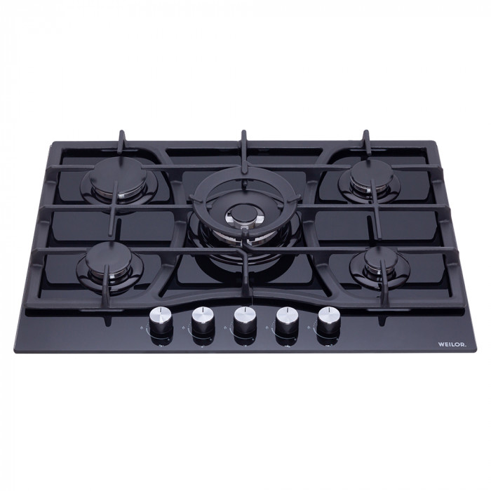 Поверхность газовая на стекле WEILOR GG W 714 BL
