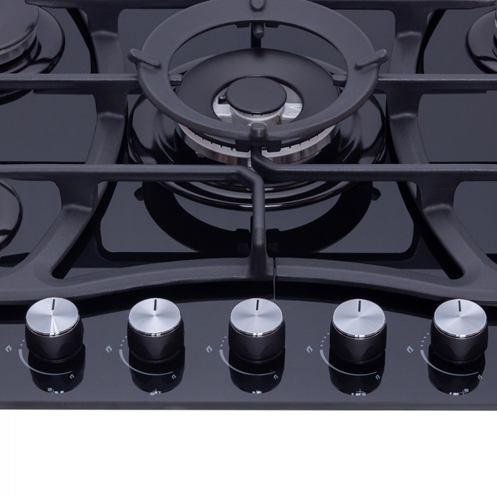 Поверхность газовая на стекле WEILOR GG W 714 BL