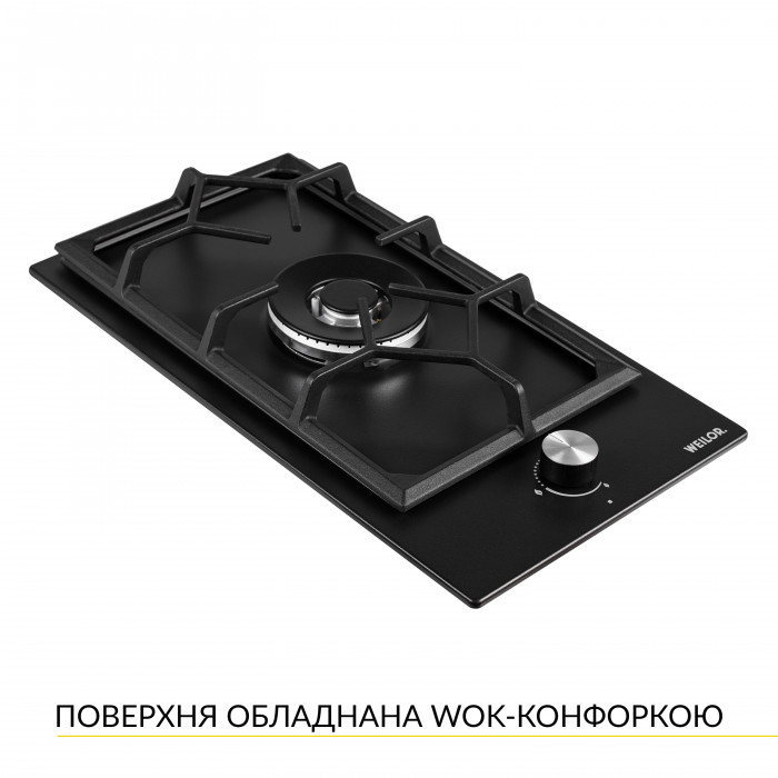 Поверхность газовая Domino на металле WEILOR GM W 314 BL