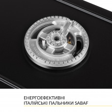 Поверхность газовая Domino на металле WEILOR GM W 314 BL