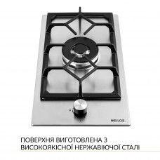 Поверхность газовая Domino на металле WEILOR GM W 314 SS