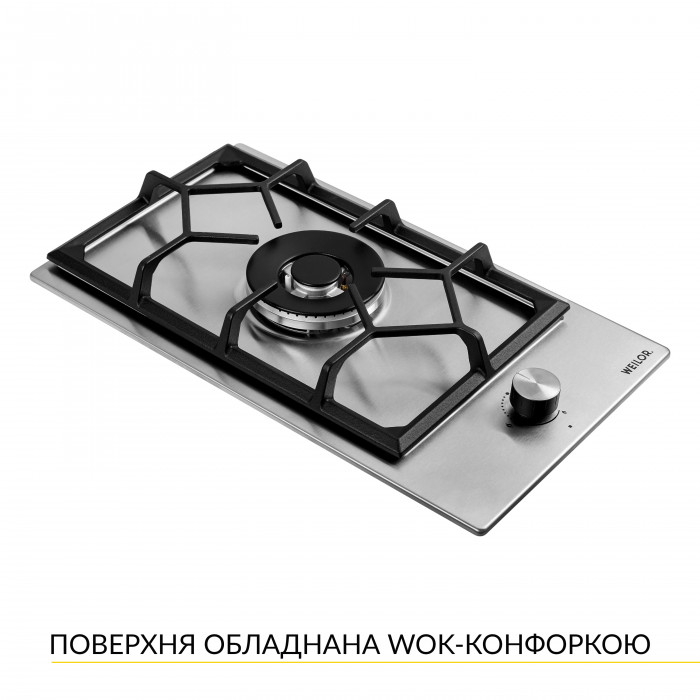 Поверхность газовая Domino на металле WEILOR GM W 314 SS
