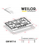 Поверхность газовая на металле WEILOR GM W 714 BL - зображення 15