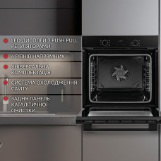 Духовой шкаф электрический  WEILOR FDO6F70BK