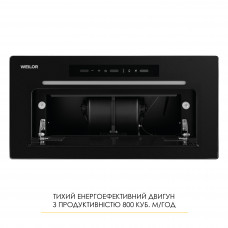 Витяжка повновбудована WEILOR LUMINA WBG 65 BLACK MATTE