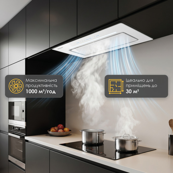 Вытяжка полновстраиваемая WEILOR LUMINA WBG 66 WHITE