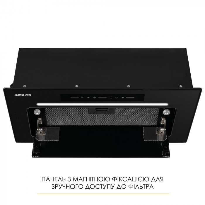 Витяжка повновбудована WEILOR LUMINA WBG 68 BLACK MATTE