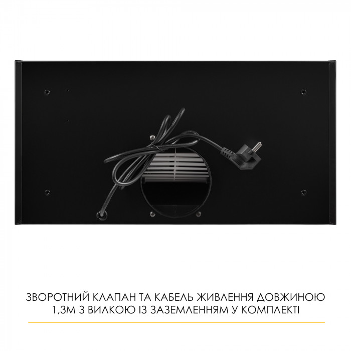 Витяжка повновбудована WEILOR LUMINA WBG 68 BLACK MATTE