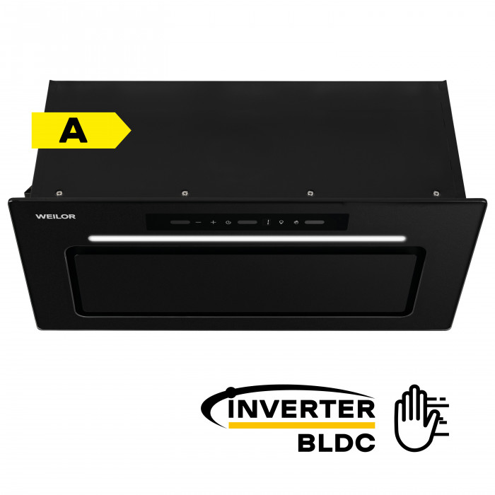 Витяжка повновбудована WEILOR LUMINA WBG 69 BLACK MATTE SILENCE