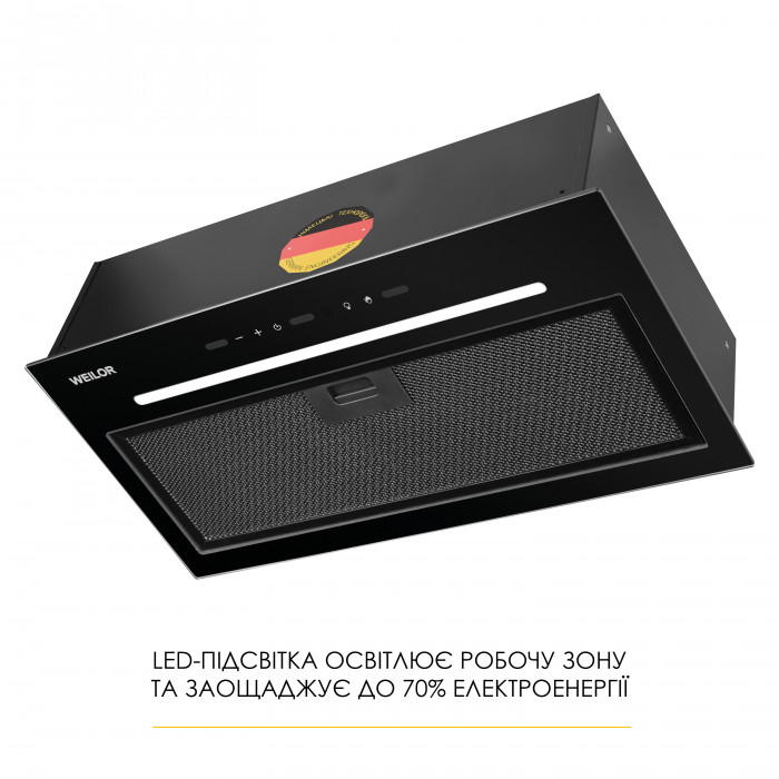 Вытяжка полновстраиваемая WEILOR LUNA WBG 55 BLACK