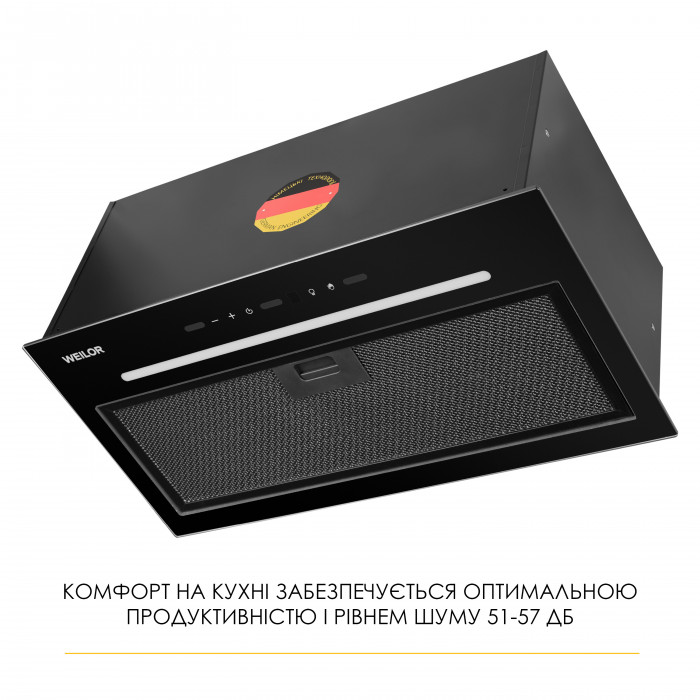 Вытяжка полновстраиваемая WEILOR LUNA WBG 56 BLACK