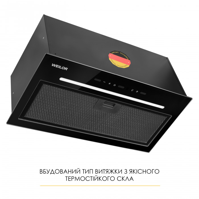 Вытяжка полновстраиваемая WEILOR LUNA WBG 59 BLACK SILENCE