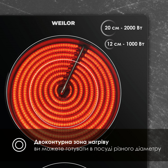 Поверхня склокерамічна Domino WEILOR WHC 335 BLACK