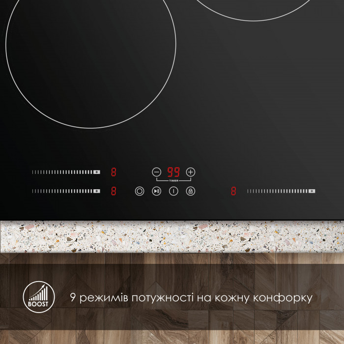 Поверхня склокерамічна WEILOR WHC 445 BLACK