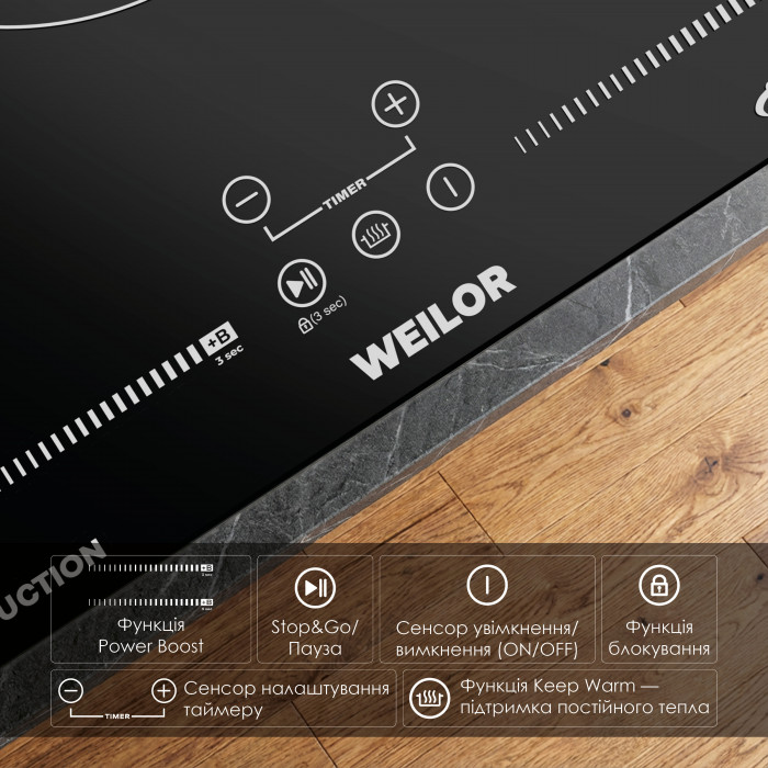 Поверхня індукційна Domino WEILOR WIS 323 BLACK