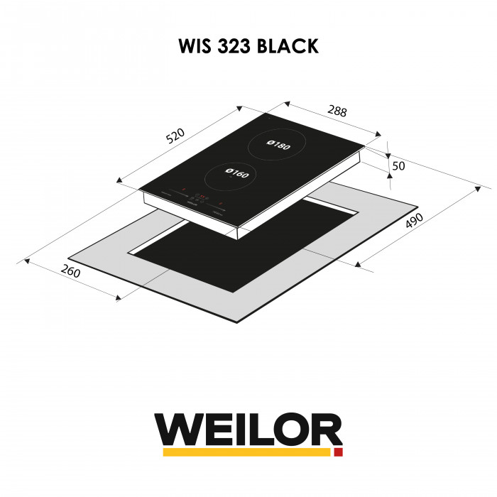 Поверхня індукційна Domino WEILOR WIS 323 BLACK