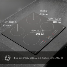 Поверхня індукційна WEILOR WIS 643 BLACK