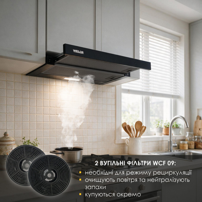Витяжка телескопічна WEILOR WT 63 FBL