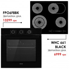 Комплект техніки Weilor: Духовка FPO6F8BK + Поверхня WHC 661 BLACK