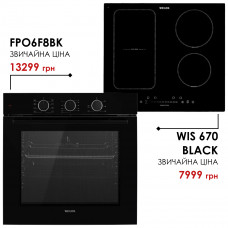 Комплект техніки Weilor: Духовка FPO6F8BK + Поверхня WIS 670 BLACK