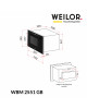Вбудована мікрохвильова піч WEILOR WBM 2551 GB - зображення 15