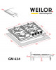 Поверхня газова на металі WEILOR GM 624 BL - зображення 14