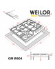 Поверхня газова на металі WEILOR GM W 604 WH - зображення 14
