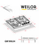 Поверхня газова на металі WEILOR GM W 624 WH - зображення 14