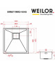 Мийка кухонна нержавіюча сталь WEILOR ERNST WRD 4545 - зображення 8