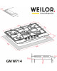 Поверхня газова на металі WEILOR GM W 714 BL - зображення 15